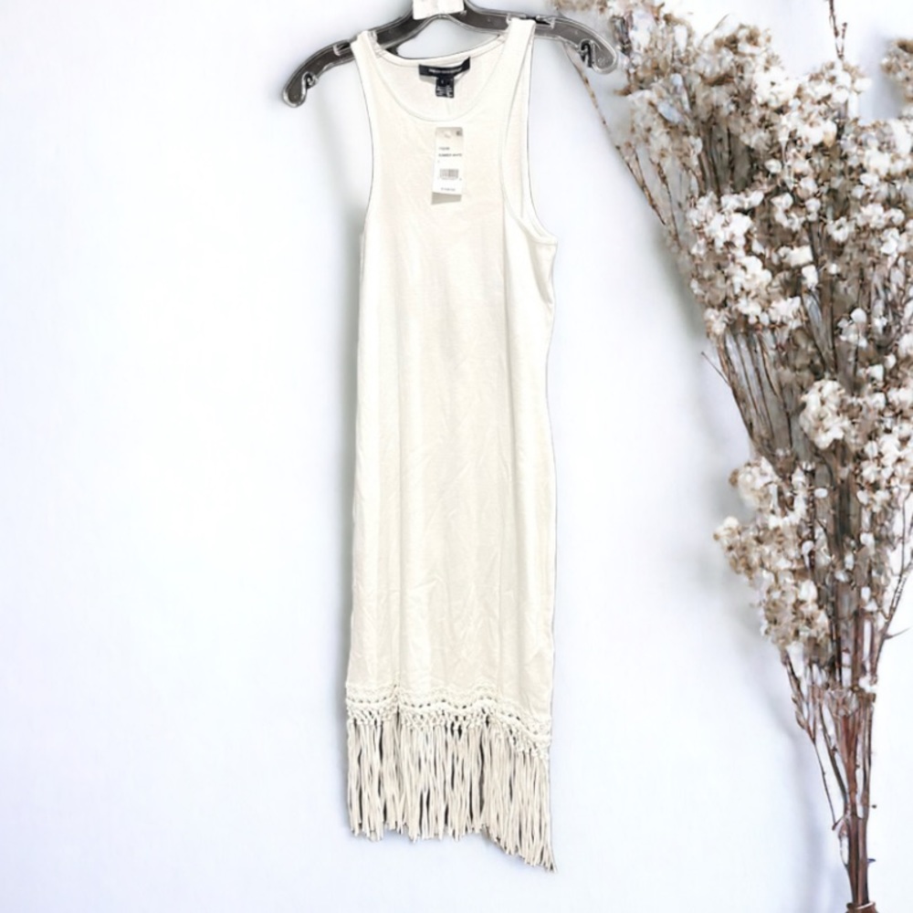French Connection Solle Fringe Tank Bodycon Dress - Picture 9 of 11
